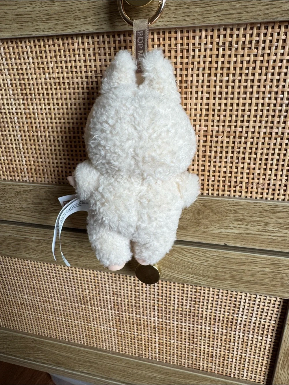 Plush Keychain - Cream Fuzzy Creature